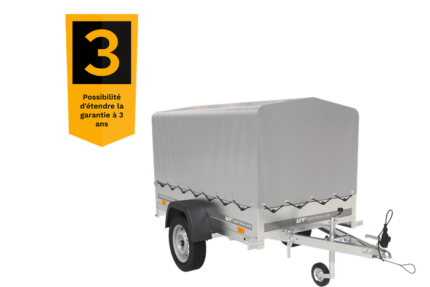 Remorque 750 kg 200 x 125 avec bâche dôme et arceau Garden Trailer 201 KIPP