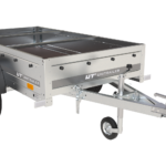 Remorque de jardin 200 Kipp avec roue jockey, châssis H-0 et bâche bleue