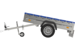 Remorque Garden Trailer 200 Kipp avec roue jockey et bâche plate bleue