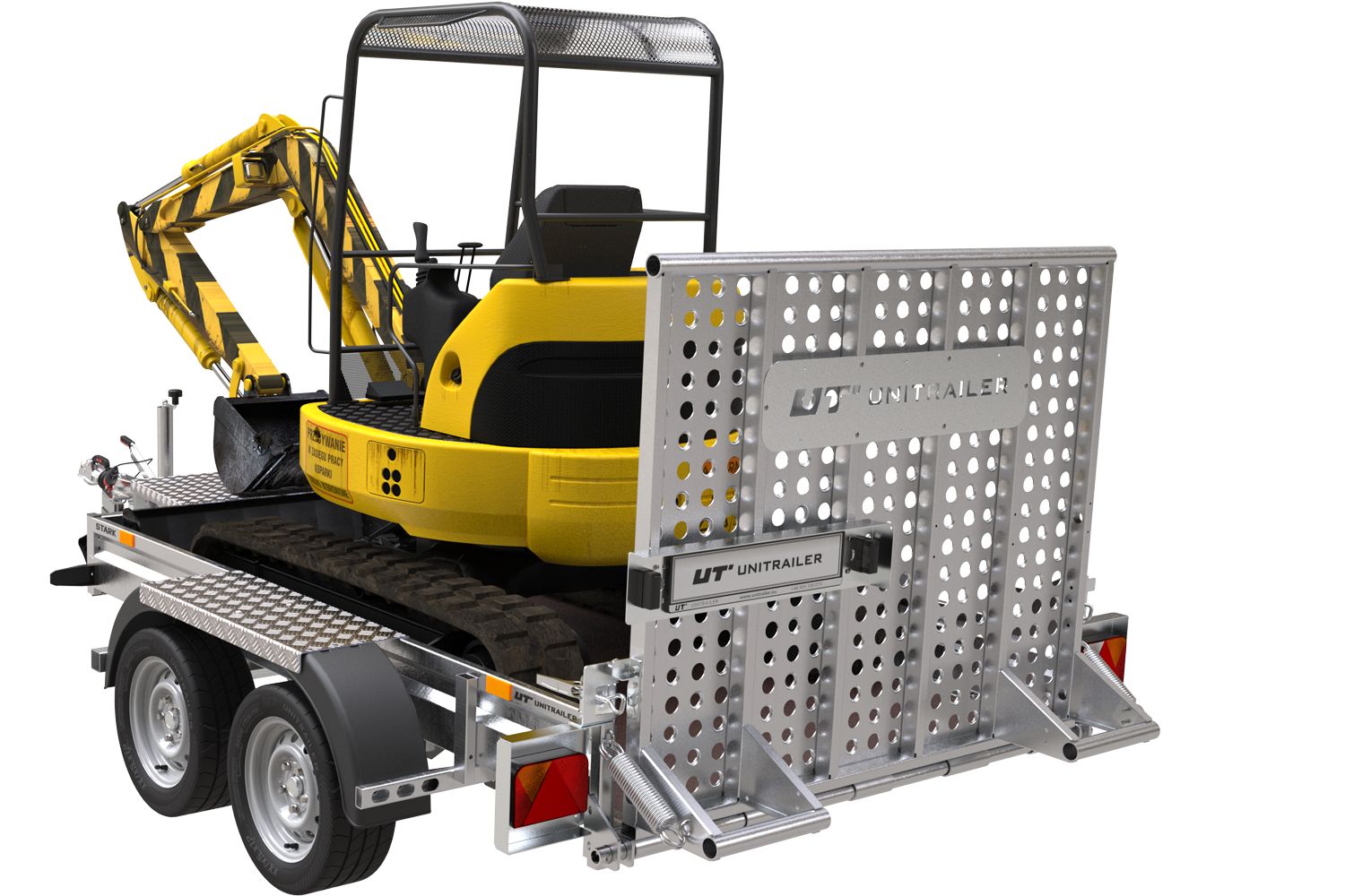 B5.png Remorque de chantier pour le transport d’une mini pelle – UNITRAILER STARK 3 260 – Image 1