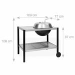 Barbecue charbon Martinsen 1500 inox sur chariot – Image 8
