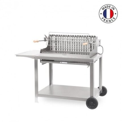 Barbecue charbon grilloir Irissarry Le Marquier sur chariot