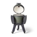 Barbecue kamado Moddern vert pieds alu noir + tablette + roulettes – Image 8
