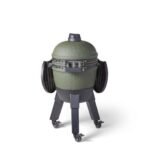 Barbecue kamado Moddern vert pieds alu noir + tablette + roulettes – Image 6
