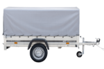 Remorque routière avec bâche haute, arceau et roue jockey 230×125 Garden Trailer 230 KIPP