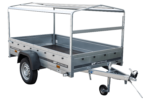 Remorque routière avec bâche haute, arceau et roue jockey 230×125 Garden Trailer 230 KIPP – Image 7