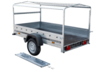 Remorque routière avec bâche haute, arceau et roue jockey 230×125 Garden Trailer 230 KIPP – Image 9