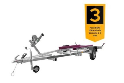 Remorque porte bateau UNITRAILER JET ALU PTAC 750 kg
