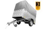 Remorque simple essieu 200×106 avec bâche haute, arceau, rehausses de ridelles et roue jockey – Garden Trailer 200 KIPP – Image 2