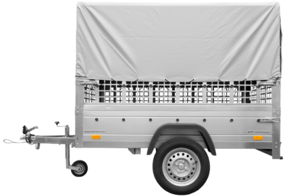 Remorque tôle Garden Trailer 200 KIPP 200×106 cm [avec rehausses grillagées, bâche haute et arceau]