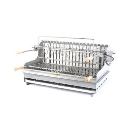 Grilloir avec tournebroche Le Marquier Irissary inox à poser ou encastrer