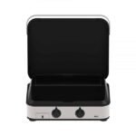 Plancha Enosign 65 inox et noir 2 brûleurs 56 x 40 + capot gaz – Image 5