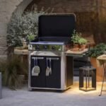 Plancha Enosign 80 inox et noir sur chariot + capot gaz – Image 2