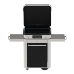 Plancha électrique Enosign 65 inox et noir sur chariot + capot – Image 6