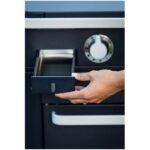 Plancha gaz Enosign 65 Eno blue navy 2 bruleurs 56 x 40 avec couvercle + chariot – Image 3