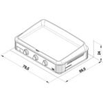 Plancha gaz Enosign 80 inox et noir 3 brûleurs 69 x 40 + capot – Image 7