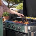 Plancha gaz Enosign 80 inox et noir 3 brûleurs 69 x 40 + capot – Image 3