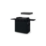 Plancha gaz Forge Adour Modern 75 acier noir sur chariot + capot