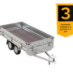 Remorque 2 essieux 304×153 UNITRAILER SOLID 300/2 PTAC 750 kg