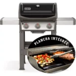 Barbecue gaz WEBER Spirit II E-310 noir grill e et plancha 3 bruleurs sur chariot, 60x44 cm – Image 10