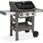 Barbecue gaz WEBER Spirit II E-310 noir grill e et plancha 3 bruleurs sur chariot, 60x44 cm