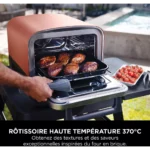 Four à pizza électrique NINJA Woodfire OO101EU orange inox, 1 pizza 30 cm, préchauffage 15 min, jusqu'à 370°C – Image 11