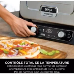 Four à pizza électrique NINJA Woodfire OO101EU orange inox, 1 pizza 30 cm, préchauffage 15 min, jusqu'à 370°C – Image 8