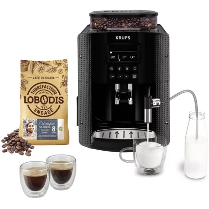 Expresso Broyeur KRUPS pack EA8168F2 + 500g café en grains