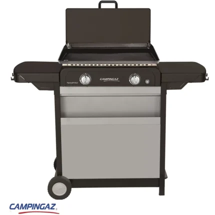 Plancha gaz CAMPINGAZ BLUE FLAME EXLD 2 brûleurs sur chariot, 60x40 cm