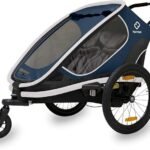 Remorque velo enfant 2 places Hamax Outback - navy / white