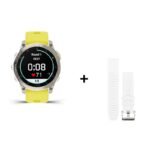 Montre Garmin EPIX Gen 2 Sapphire Titane + bracelet silicone jaune