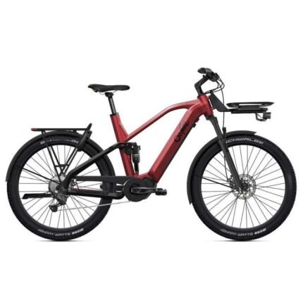 VTT tout suspendu électrique​ O2Feel Vern FS 7 Adventure Shimano Cues 9V 720 Wh 27.5" Rouge