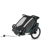 Remorque velo thule pour 2 Enfants - Chariot Cross 2 Double - dark slate – Image 3