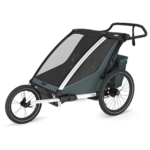 Remorque velo thule pour 2 Enfants - Chariot Cross 2 Double - dark slate