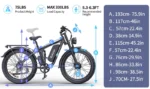 Vélo électrique Ridstar E26 Pro à double moteur 2000 W 48 V 23 Ah – Image 2