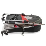 Remorque vélo 2 places 60 kg ​Wike - Premium Double - Poussette et Kit de Jogging inclus - marine/marron – Image 3