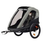 Remorque enfant velo Hamax pour 2 Enfants - Avenida - vert olive – Image 10