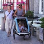 Remorque enfant velo Hamax pour 2 Enfants - Avenida - vert olive – Image 4