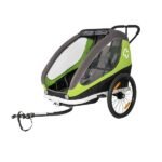 Hamax Traveller Bike Trailer for 2 Kids, incl. drawbar and buggy wheel - black/grey – Image 4