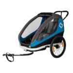 Hamax Traveller Bike Trailer for 2 Kids, incl. drawbar and buggy wheel - black/grey – Image 8