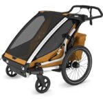 Chariot à velo Thule pour 2 Enfants - Chariot Sport 2 Double - natural gold – Image 2