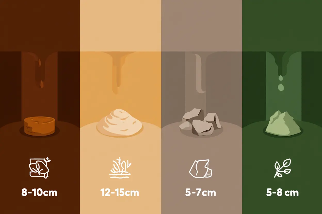 Profondeurs recommandées par type de sol