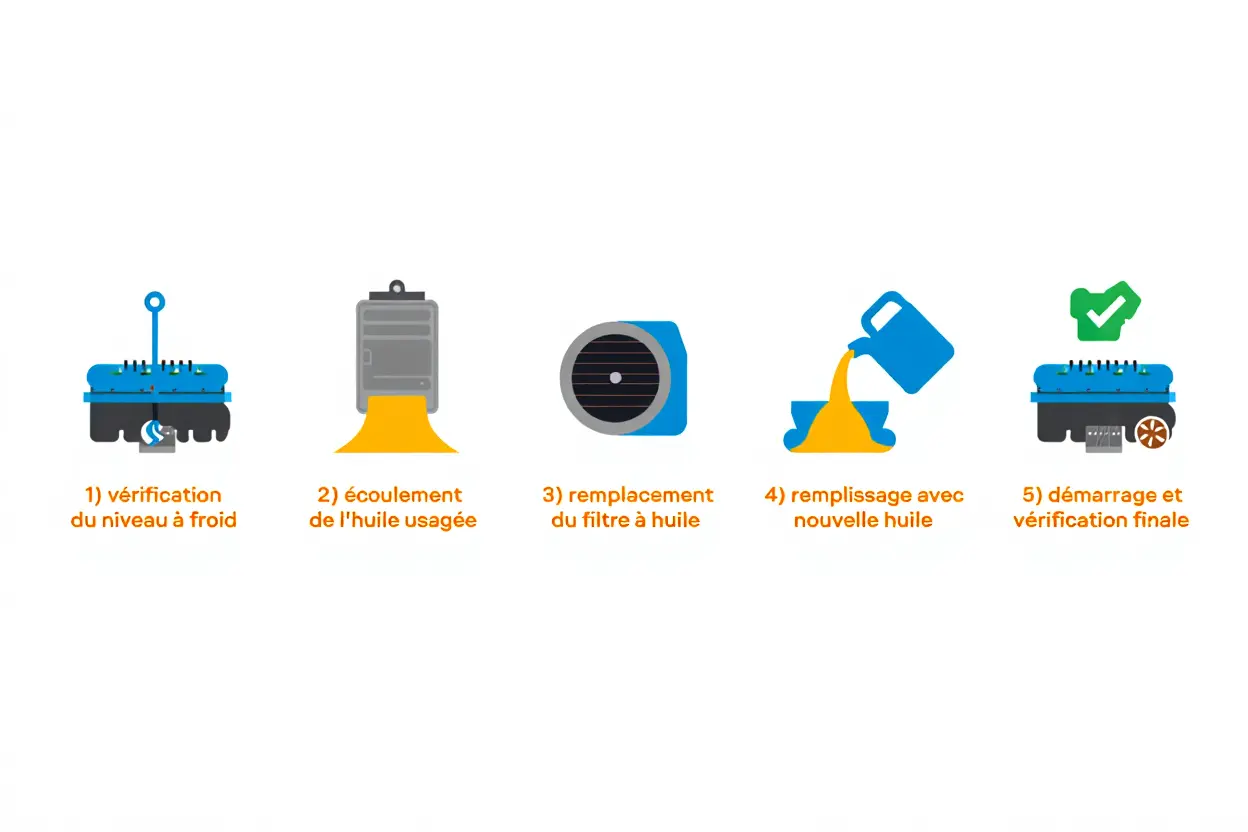 Étapes de vidange moteur